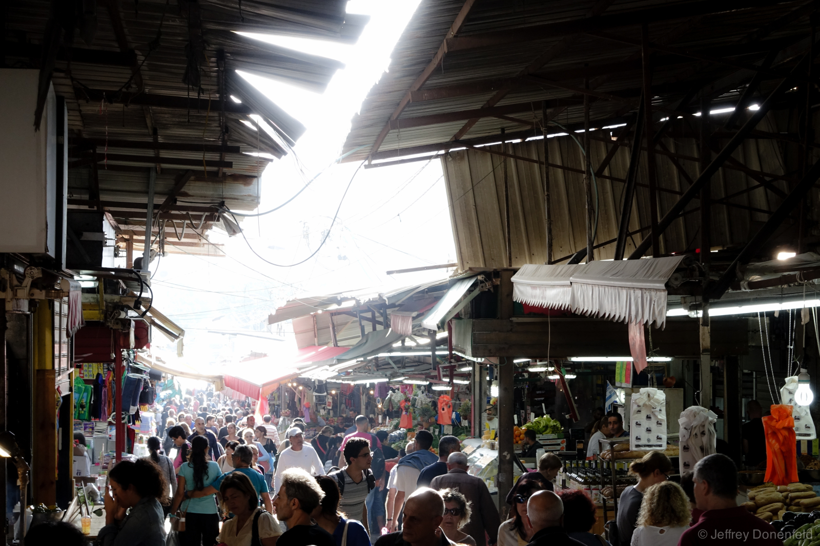 Crowds at the Mahane Yehuda Market, Jerusalem