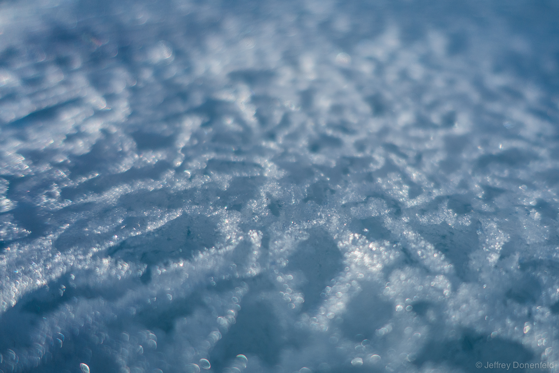 Through various freeze/thaw cycles, beautiful patterns emerge in the ice near Scott Base.