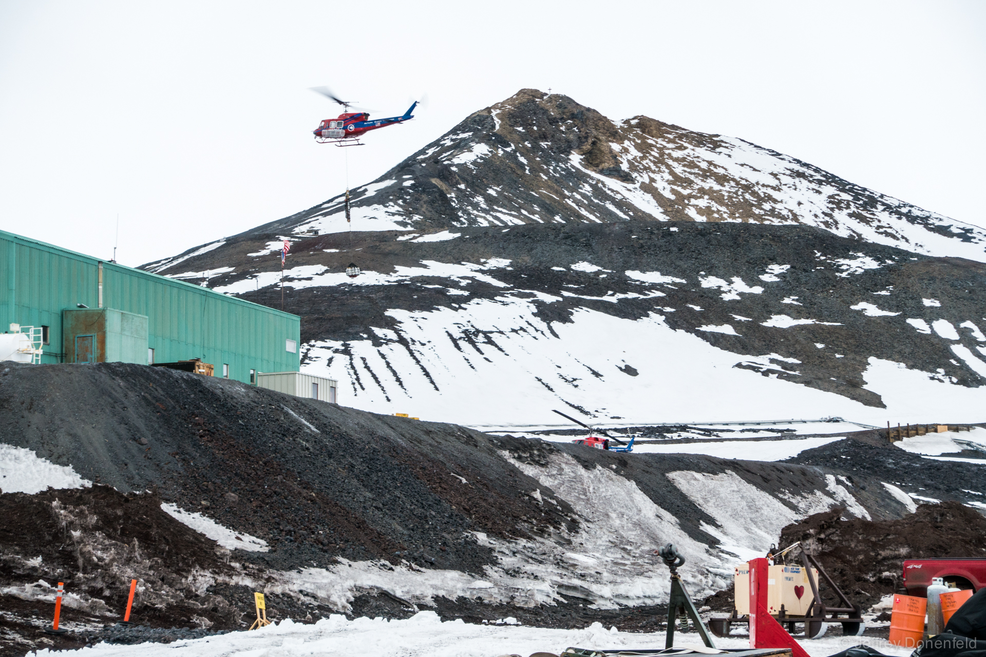 Bell 212 slingloading at McMurdo