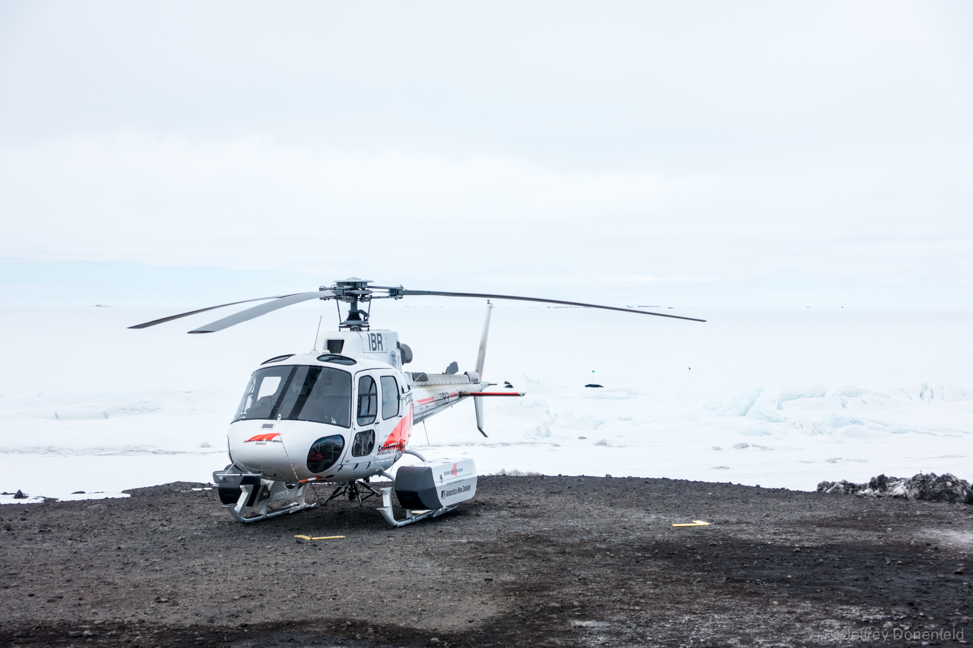 New Zealand's antarctic helicopter, a Eurocopter AS350 B2, based out of Scott Base, just around the corner from McMurdo Station.