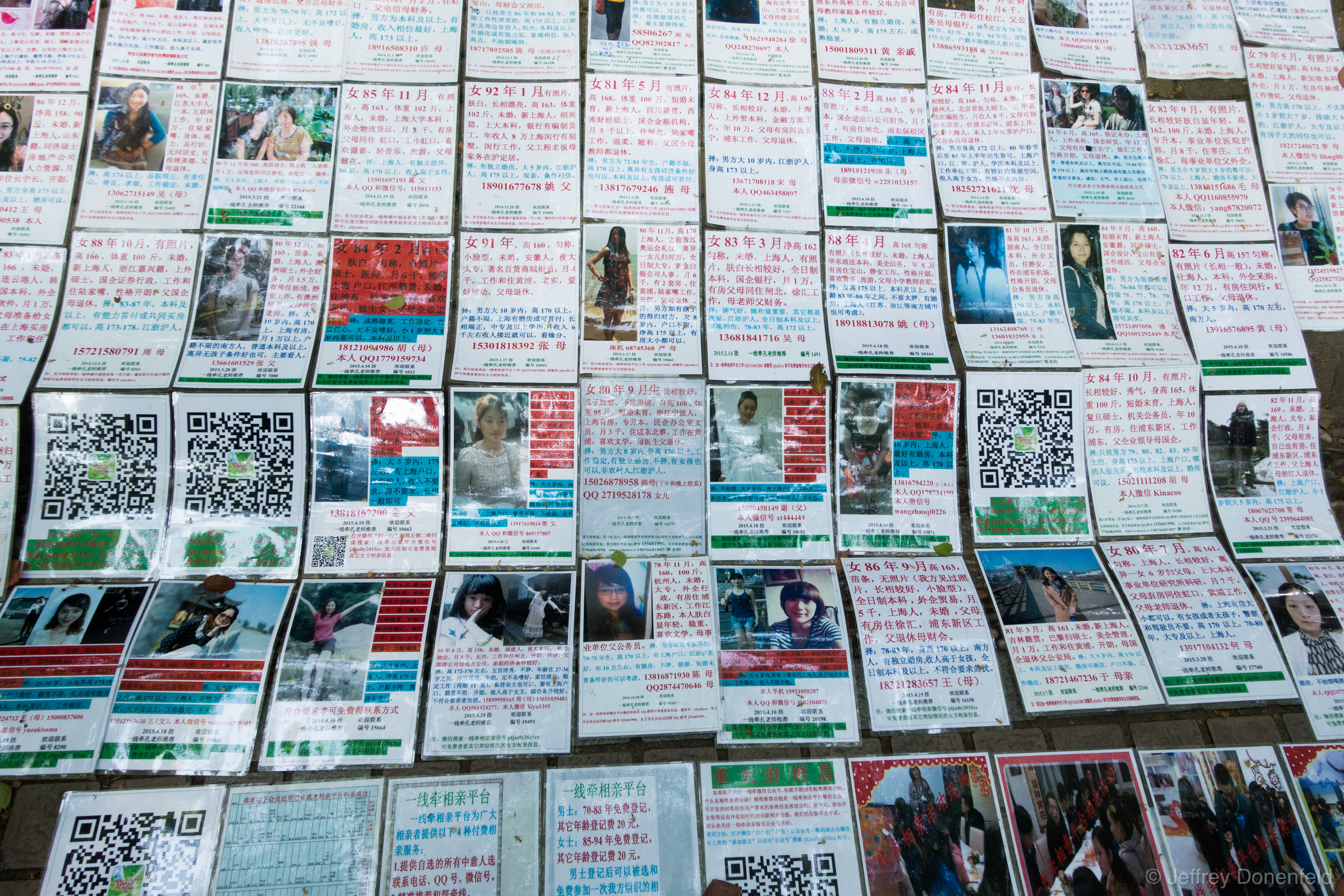 Personal ads in the Shanghai matchmaking market.